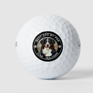 Benutzerdefiniertes Hund Foto Bester Vater nach Pa Golfball