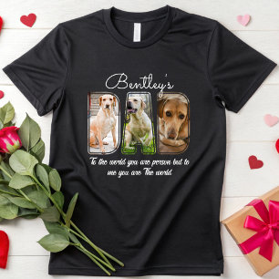 Benutzerdefiniertes Hund Foto Hund Vater Geschenk  T-Shirt