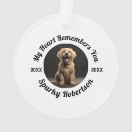 Benutzerdefiniertes Hunde-Erinnerungsdesign Ornament
