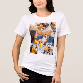 Benutzerdefiniertes Hunde-Foto-Collage-T-Shirt | P Tri-Blend Shirt