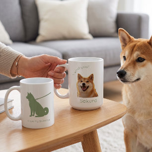 Benutzerdefiniertes Hunde-Foto Ich wuffe dich lust Kaffeetasse