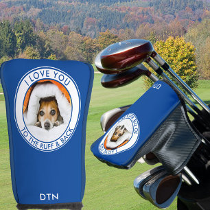 Benutzerdefiniertes Hunde-Foto Liebe dich bis zum Golf Headcover