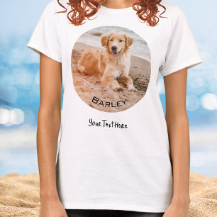 Benutzerdefiniertes Hunde-Foto Personalisierter Na T-Shirt
