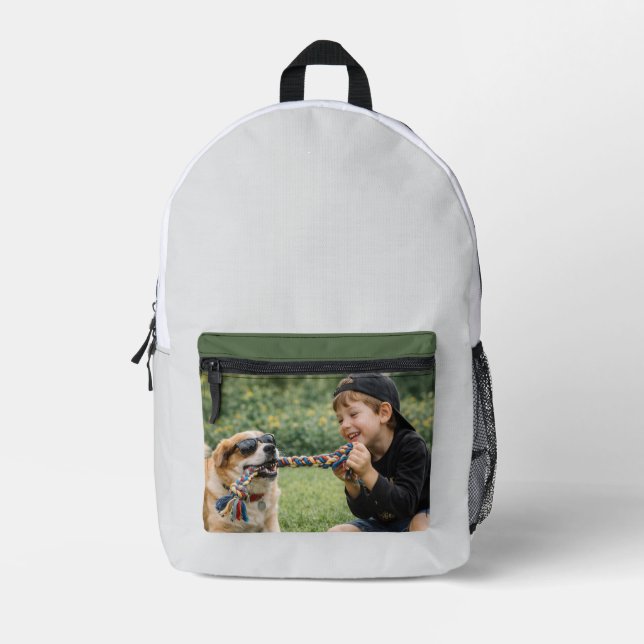 Benutzerdefiniertes Hunde-Foto + Rucksack + Hunde- (Vorderseite)