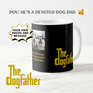 Benutzerdefiniertes Hunde-Foto The Dogfather Vater Kaffeetasse