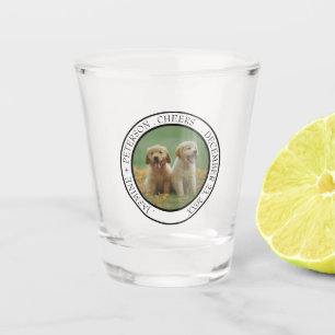 Benutzerdefiniertes Hunde-Hochzeitsgeschenk Hund d Schnapsglas