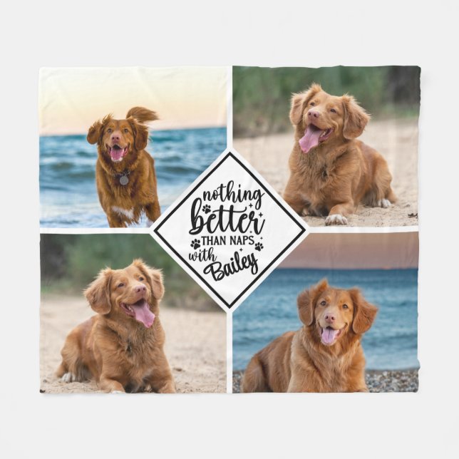 Benutzerdefiniertes Hunde-Liebhaber-Script 4 Haust Fleecedecke (Vorderseite (Horizontal))