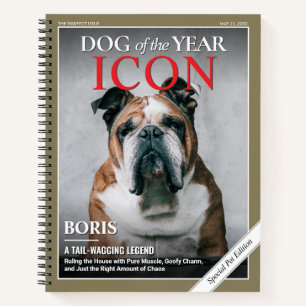 Benutzerdefiniertes Hunde-Magazin-Cover-Notizbuch, Notizbuch