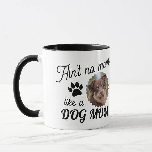 Benutzerdefiniertes Hundebild Hundemutter Tasse (Links)