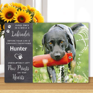 Benutzerdefiniertes Hundelabbild Retriever Memoria Fotoplatte