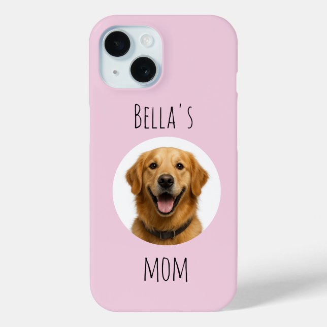 Benutzerdefiniertes Hundemutter-Foto- und Namensde Case-Mate iPhone Hülle (Rückseite)