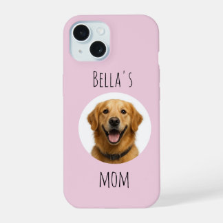 Benutzerdefiniertes Hundemutter-Foto- und Namensde iPhone 15 Hülle