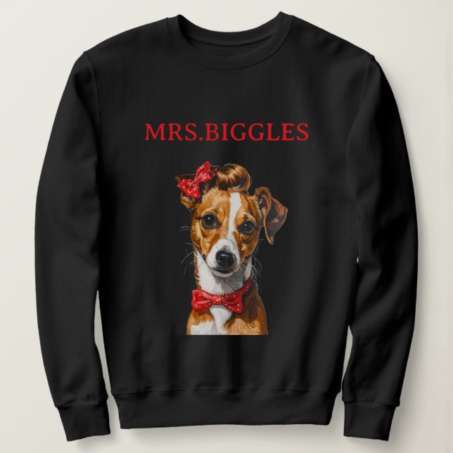 Benutzerdefiniertes Hundeporträt – Personalisierte Sweatshirt (Design vorne)