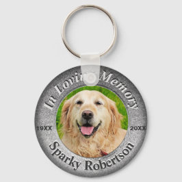 Benutzerdefiniertes HundMemorial Silver Schlüsselanhänger