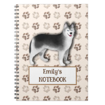 Benutzerdefiniertes Husky-Notizbuch - Süßes Hundeg