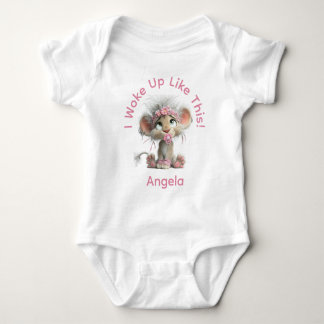 Benutzerdefiniertes 'I Woke Up Like This' Baby-Bod Baby Strampler