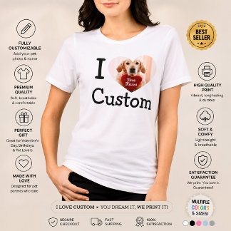 Benutzerdefiniertes Ich liebe Haustier T-Shirt mit Tri-Blend Shirt