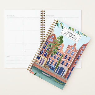 Benutzerdefiniertes illustriertes Amsterdam Reise- Planer