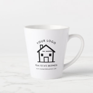 Benutzerdefiniertes Immobilienmakler-Geschäftslogo Milchtasse