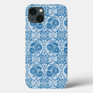 Benutzerdefiniertes Indigo Blue Floral Imitate Spi Case-Mate iPhone Hülle