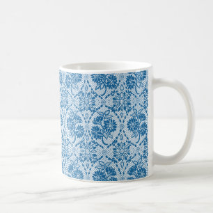 Benutzerdefiniertes Indigo Blue Floral Imitate Spi Tasse