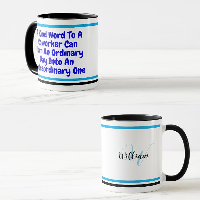 Benutzerdefiniertes inspirierendes Zitat | Motivie Tasse (Motivational coworker gift
)