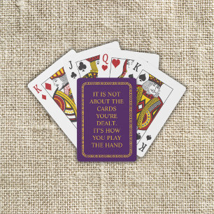 Benutzerdefiniertes inspirierendes Zitat Spielkarten