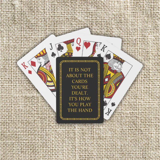 Benutzerdefiniertes inspirierendes Zitat Spielkarten (Custom Inspirational Quote Black Poker Cards)