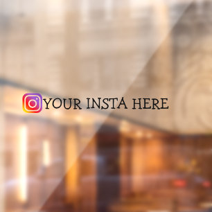 Benutzerdefiniertes Instagram Benutzername einfach Fensteraufkleber