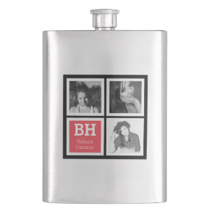 Benutzerdefiniertes Instagram-Foto für Schwarz und Flachmann