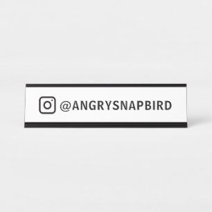 Benutzerdefiniertes Instagram-Namensschild für den Schreibtischnamensplakette