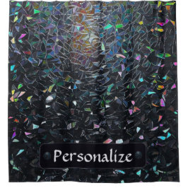 Benutzerdefiniertes irisierendes abstraktes Buntgl Duschvorhang