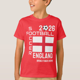 Benutzerdefiniertes Jahr 2026 ENGLAND Weltfußball T-Shirt