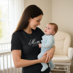 Benutzerdefiniertes Jahr der Gründung Mama Weiße e T-Shirt
