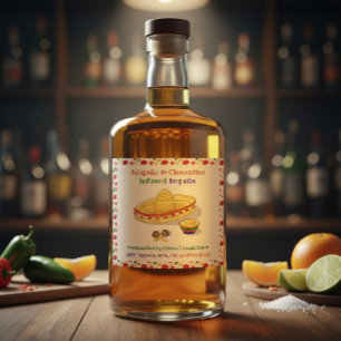 Benutzerdefiniertes Jalapeño- und Clementinen-Infu Alkoholflaschenetikett