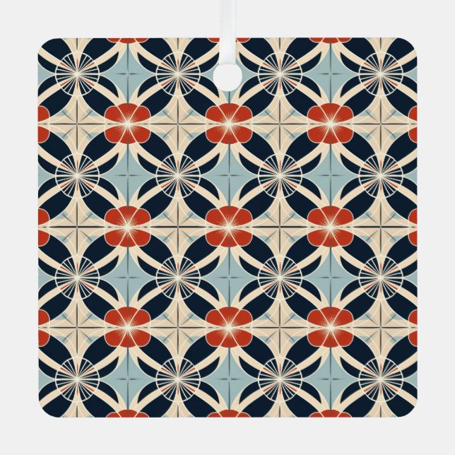 Benutzerdefiniertes japanisches Blumenmuster Ornament Aus Metall (Vorderseite)