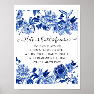 Benutzerdefiniertes Jenga-Brautparty-Schild 10x12 Poster