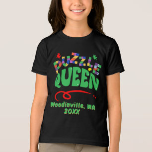 Benutzerdefiniertes Jigsaw Puzzle Queen Location D Tri-Blend Shirt