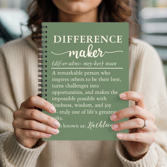 Benutzerdefiniertes Journal für Mentoren oder Koll Notizbuch (Teacher thank you notebook, birthday custom journal gift for Coworker, mentors or leaders)