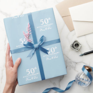 Benutzerdefiniertes Jubiläum modern stilvoll minim Geschenkpapier