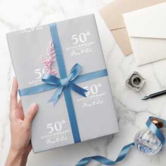 Benutzerdefiniertes Jubiläum modern stilvoll minim Geschenkpapier