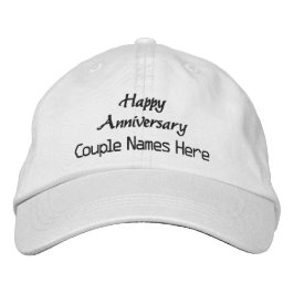 Benutzerdefiniertes Jubiläum wünscht, dass Text me Bestickte Baseballkappe