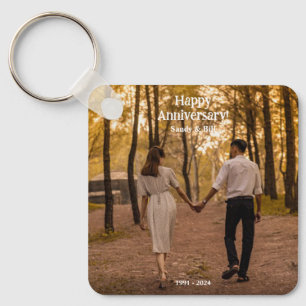 Benutzerdefiniertes Jubiläumsfoto erstellen Sie Ih Schlüsselanhänger