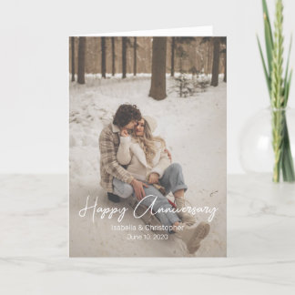 Benutzerdefiniertes Jubiläumsfoto Personalisierter Dankeskarte