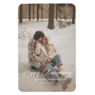 Benutzerdefiniertes Jubiläumsfoto Personalisierter Magnet