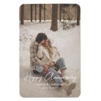Benutzerdefiniertes Jubiläumsfoto Personalisierter Magnet