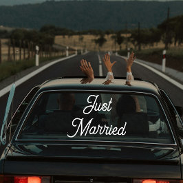 Benutzerdefiniertes Just Married Auto Hochzeitsban Fensteraufkleber