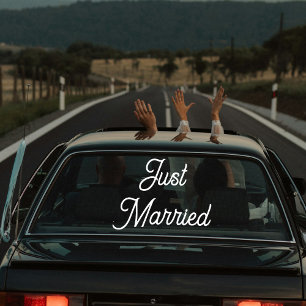 Benutzerdefiniertes Just Married Auto Hochzeitsban Fensteraufkleber
