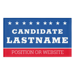 Benutzerdefiniertes Kampagnengerät mit Name und Te Namenschild