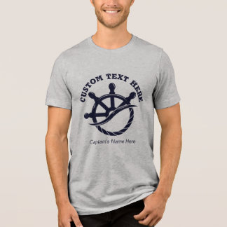 Benutzerdefiniertes Kapitän-Boot Nautilsgeschenk Tri-Blend Shirt